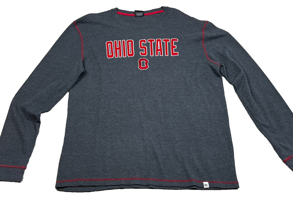 Ohio State Buckeyes Colosseum Thermal Shirt Men's XXL Gray Long Sleeve